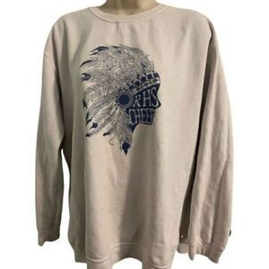 Comfort Colors Y2K Thick Cheerleading White Crewneck Sweatshirt. Size Medium.